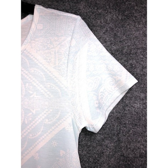 LuLaRoe Dress Women's Size XS Blue White Short Sleeves‎ Pockets Maxi Comfortable - Picture 5 of 10